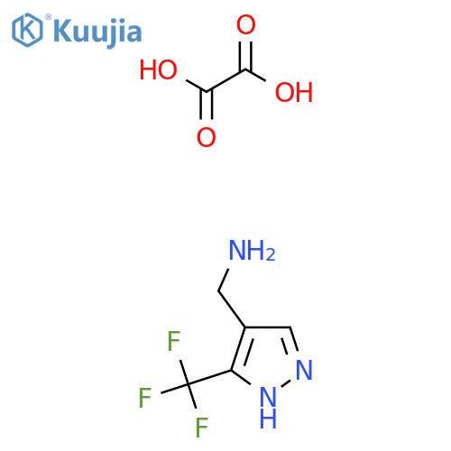 (3-(Trifluoromethyl)-1H-pyrazol-4-yl)methanamine oxalate structure