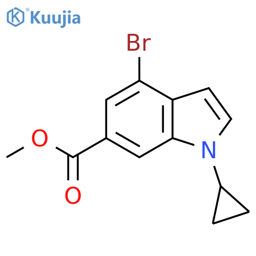 Methyl 4-bromo-1-cyclopropyl-1H-indole-6-carboxylate structure