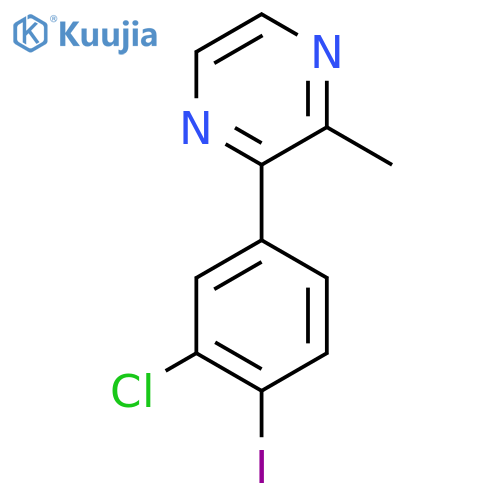 2-(3-Chloro-4-iodophenyl)-3-methylpyrazine structure