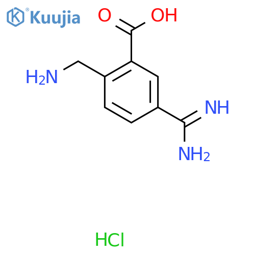2-(Aminomethyl)-5-carbamimidoylbenzoic acid hcl structure