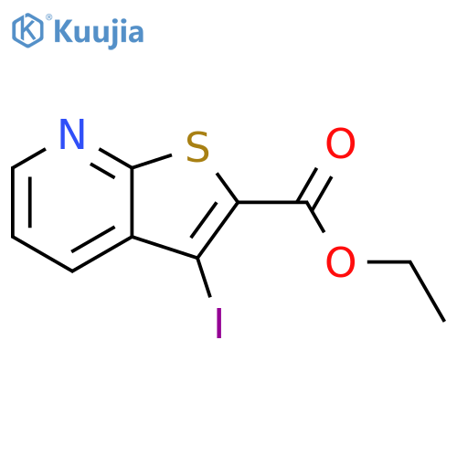 Thieno[2,3-b]pyridine-2-carboxylic acid, 3-iodo-, ethyl ester structure