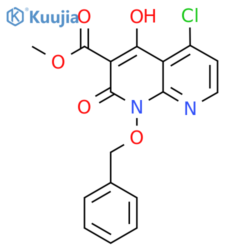Methyl 1-(benzyloxy)-5-chloro-4-hydroxy-2-oxo-1,2-dihydro-1,8-naphthyridine-3-carboxylate structure