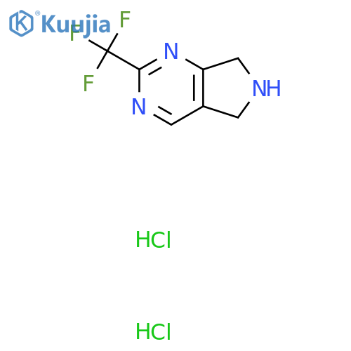 2-(trifluoromethyl)-5H,6H,7H-pyrrolo[3,4-d]pyrimidine dihydrochloride structure