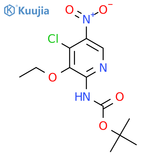 Tert-Butyl (4-chloro-3-ethoxy-5-nitropyridin-2-yl)carbamate structure