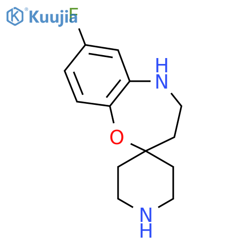 7-Fluoro-4,5-dihydro-3H-spiro[benzo[B][1,4]oxazepine-2,4'-piperidine] structure