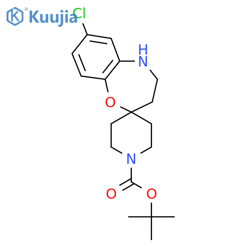 tert-Butyl 7-chloro-4,5-dihydro-3H-spiro[benzo[b][1,4]oxazepine-2,4'-piperidine]-1'-carboxylate structure