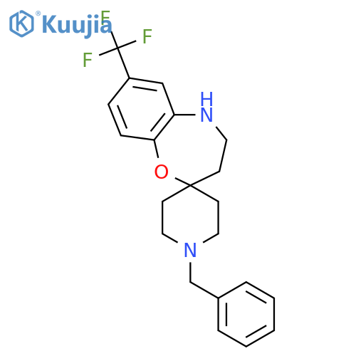 1'-Benzyl-7-(trifluoromethyl)-4,5-dihydro-3H-spiro[benzo[B][1,4]oxazepine-2,4'-piperidine] structure