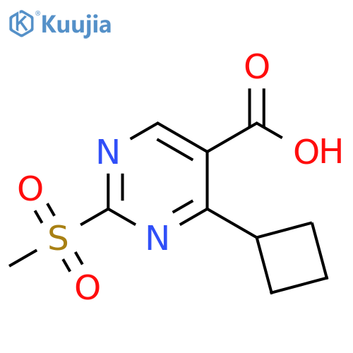 4-CYCLOBUTYL-2-(METHYLSULFONYL)PYRIMIDINE-5-CARBOXYLIC ACID structure