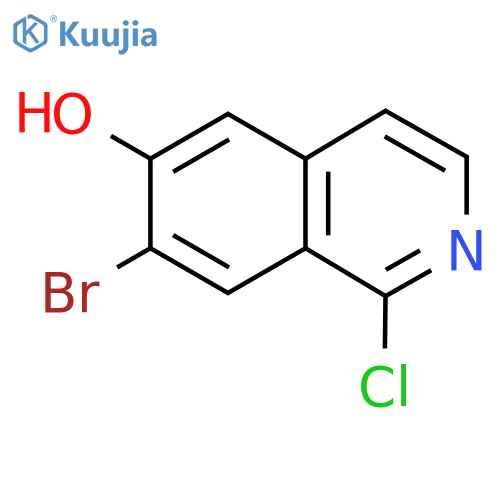 7-Bromo-1-chloroisoquinolin-6-ol structure