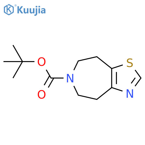 6H-Thiazolo[4,5-d]azepine-6-carboxylic acid, 4,5,7,8-tetrahydro-, 1,1-dimethylethyl ester structure