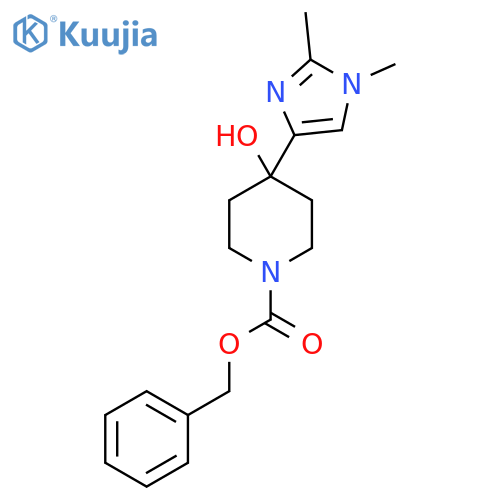 Benzyl 4-(1,2-dimethyl-1H-imidazol-4-yl)-4-hydroxypiperidine-1-carboxylate structure