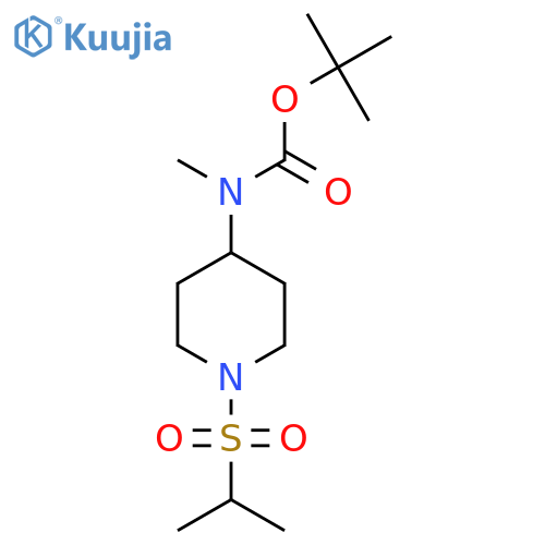 Tert-Butyl (1-(isopropylsulfonyl)piperidin-4-yl)(methyl)carbamate structure