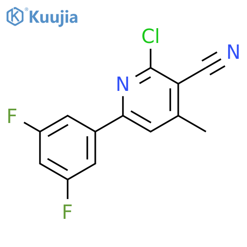 2-CHLORO-6-(3,5-DIFLUOROPHENYL)-4-METHYLNICOTINONITRILE structure