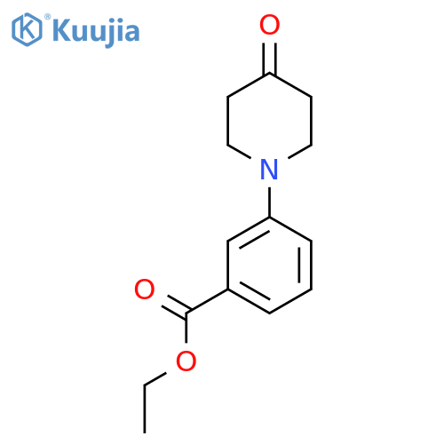 Ethyl 3-(4-oxopiperidin-1-yl)benzoate structure