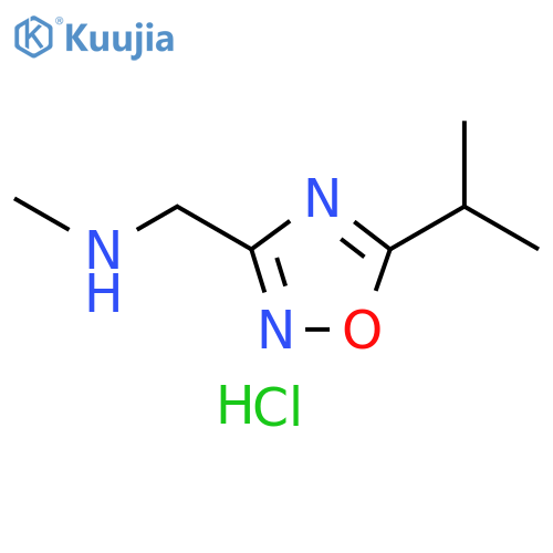 1-(5-Isopropyl-1,2,4-oxadiazol-3-yl)-n-methylmethanamine hcl structure