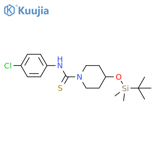 4-((tert-Butyldimethylsilyl)oxy)-N-(4-chlorophenyl)piperidine-1-carbothioamide structure