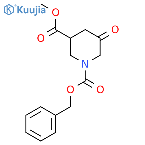 1-Benzyl 3-methyl 5-oxopiperidine-1,3-dicarboxylate structure