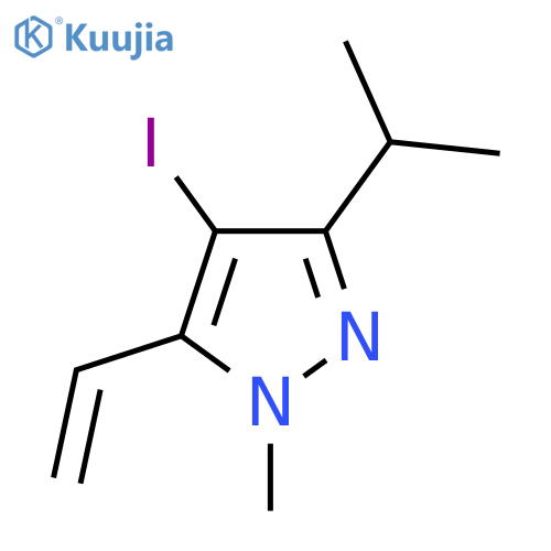 4-Iodo-3-isopropyl-1-methyl-5-vinyl-1H-pyrazole structure