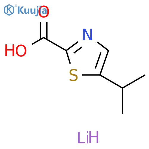 lithium(1+) ion 5-(propan-2-yl)-1,3-thiazole-2-carboxylate structure