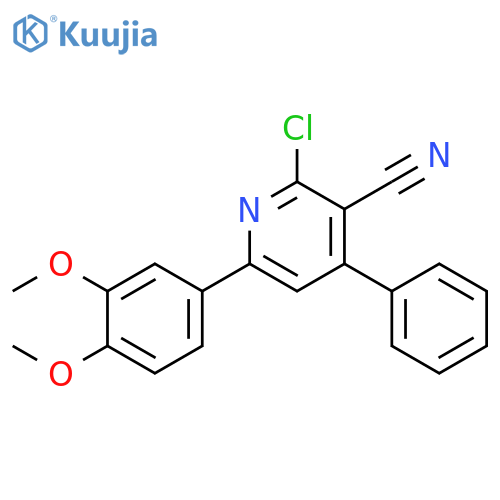 3-Pyridinecarbonitrile, 2-chloro-6-(3,4-dimethoxyphenyl)-4-phenyl- structure