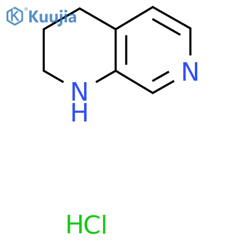 1,2,3,4-Tetrahydro-1,7-naphthyridine hydrochloride structure