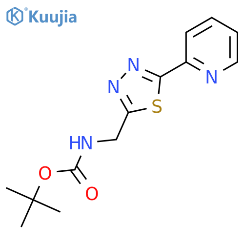 Tert-Butyl ((5-(pyridin-2-yl)-1,3,4-thiadiazol-2-yl)methyl)carbamate structure