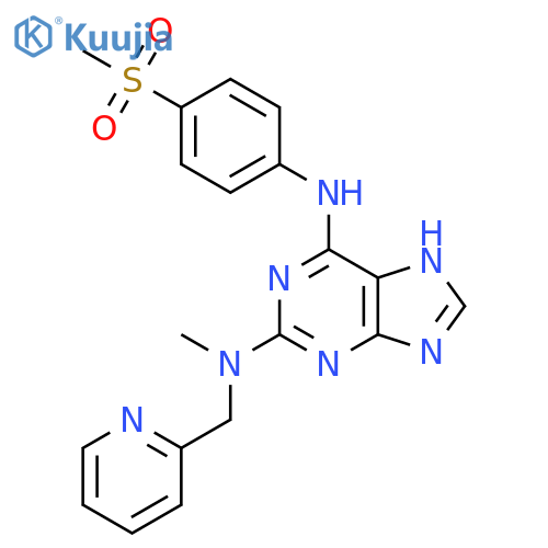 N2-Methyl-N6-(4-(methylsulfonyl)phenyl)-N2-(pyridin-2-ylmethyl)-9H-purine-2,6-diamine structure