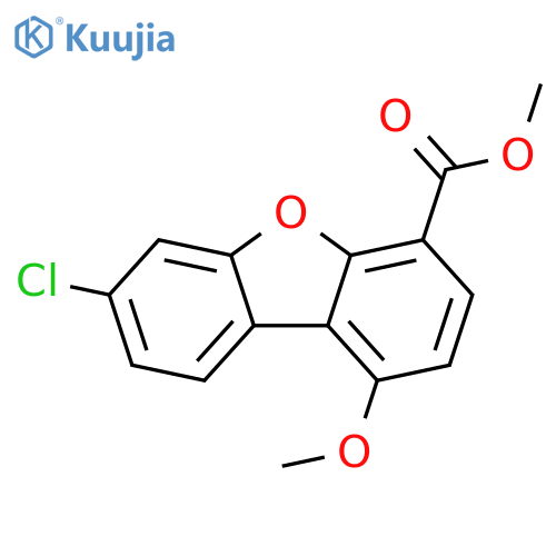 4-Dibenzofurancarboxylic acid, 7-chloro-1-methoxy-, methyl ester structure