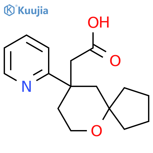 2-(9-(Pyridin-2-YL)-6-oxaspiro[4.5]decan-9-YL)acetic acid structure