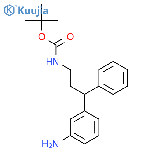 Tert-Butyl (3-(3-aminophenyl)-3-phenylpropyl)carbamate structure