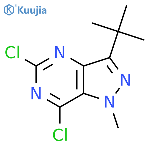 3-(Tert-Butyl)-5,7-dichloro-1-methyl-1H-pyrazolo[4,3-d]pyrimidine structure