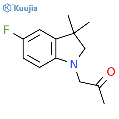 1-(5-Fluoro-3,3-dimethylindolin-1-yl)propan-2-one structure