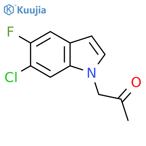 1-(6-Chloro-5-fluoro-1H-indol-1-yl)propan-2-one structure