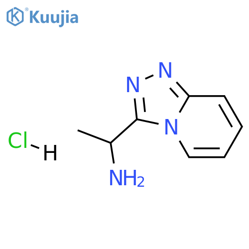 1-{1,2,4triazolo4,3-apyridin-3-yl}ethan-1-amine hydrochloride structure