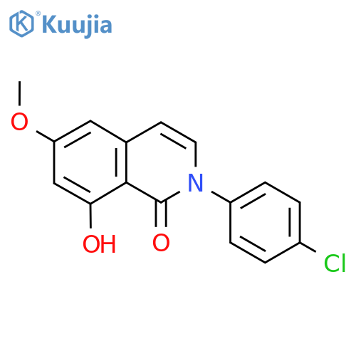 2-(4-Chlorophenyl)-8-hydroxy-6-methoxyisoquinolin-1(2H)-one structure