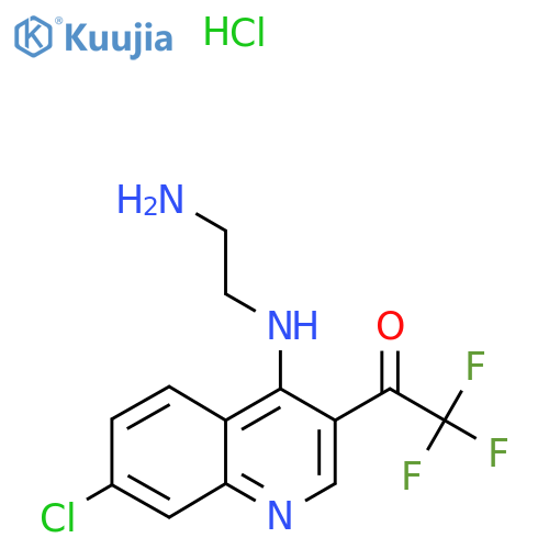 1-(4-((2-Aminoethyl)amino)-7-chloroquinolin-3-yl)-2,2,2-trifluoroethanone hydrochloride structure