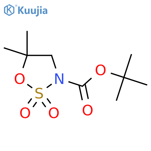 tert-butyl 5,5-dimethyl-2,2-dioxo-oxathiazolidine-3-carboxylate structure