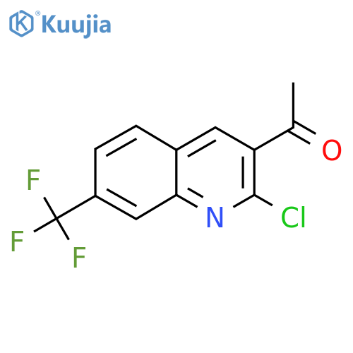 1-(2-Chloro-7-(trifluoromethyl)quinolin-3-yl)ethanone structure