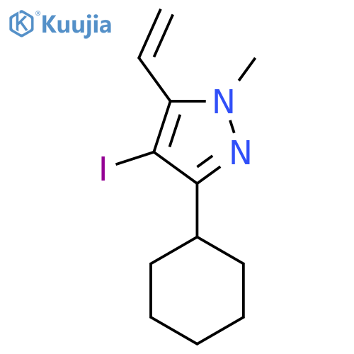 3-Cyclohexyl-4-iodo-1-methyl-5-vinyl-1H-pyrazole structure