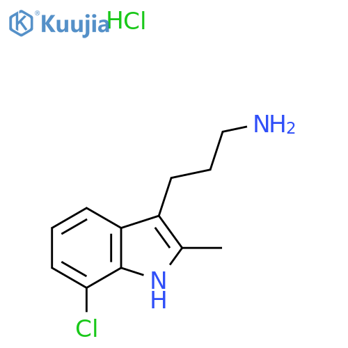 3-(7-Chloro-2-methyl-1H-indol-3-yl)propan-1-amine hydrochloride structure
