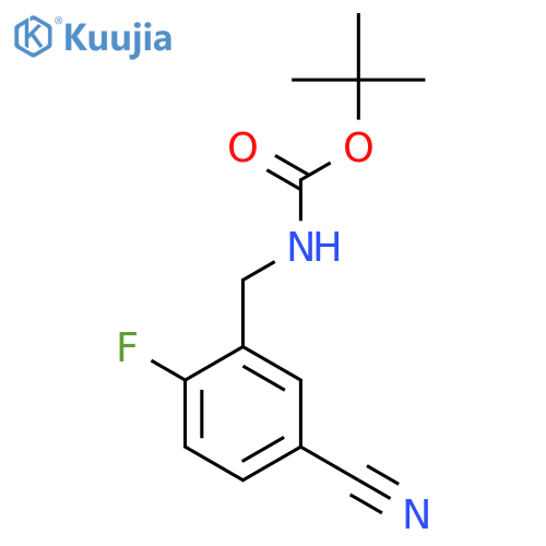 tert-butyl N-(5-cyano-2-fluorophenyl)methylcarbamate structure