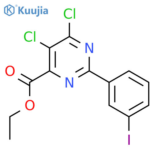 Ethyl 5,6-dichloro-2-(3-iodophenyl)pyrimidine-4-carboxylate structure