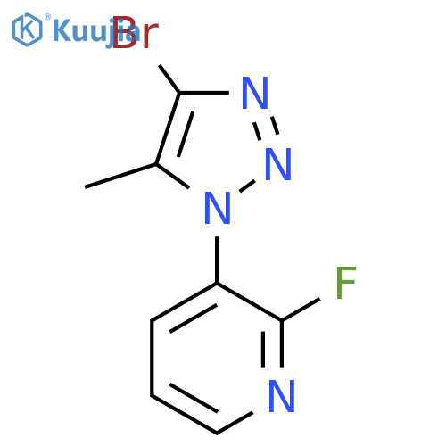 3-(4-Bromo-5-methyl-1H-1,2,3-triazol-1-yl)-2-fluoropyridine structure