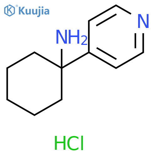Cyclohexanamine, 1-(4-pyridinyl)-, hydrochloride (1:1) structure