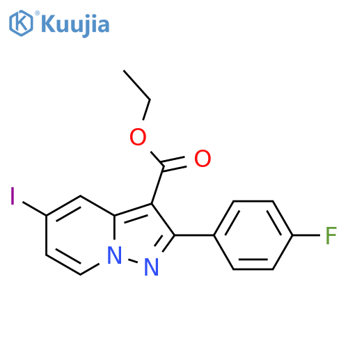 Ethyl 2-(4-fluorophenyl)-5-iodopyrazolo[1,5-A]pyridine-3-carboxylate structure