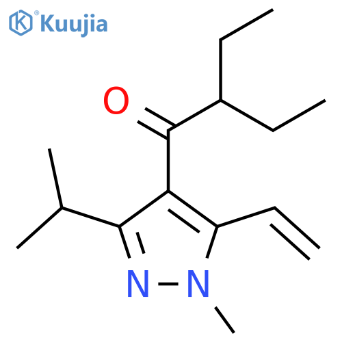2-Ethyl-1-(3-isopropyl-1-methyl-5-vinyl-1H-pyrazol-4-yl)butan-1-one structure