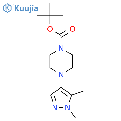 Tert-Butyl 4-(1,5-dimethyl-1H-pyrazol-4-yl)piperazine-1-carboxylate structure