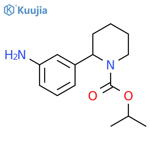 Isopropyl 2-(3-aminophenyl)piperidine-1-carboxylate structure