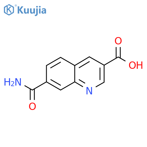 7-Carbamoylquinoline-3-carboxylic acid structure