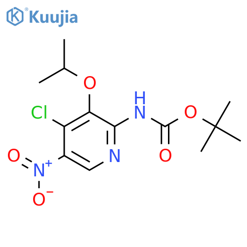 Tert-Butyl (4-chloro-3-isopropoxy-5-nitropyridin-2-yl)carbamate structure